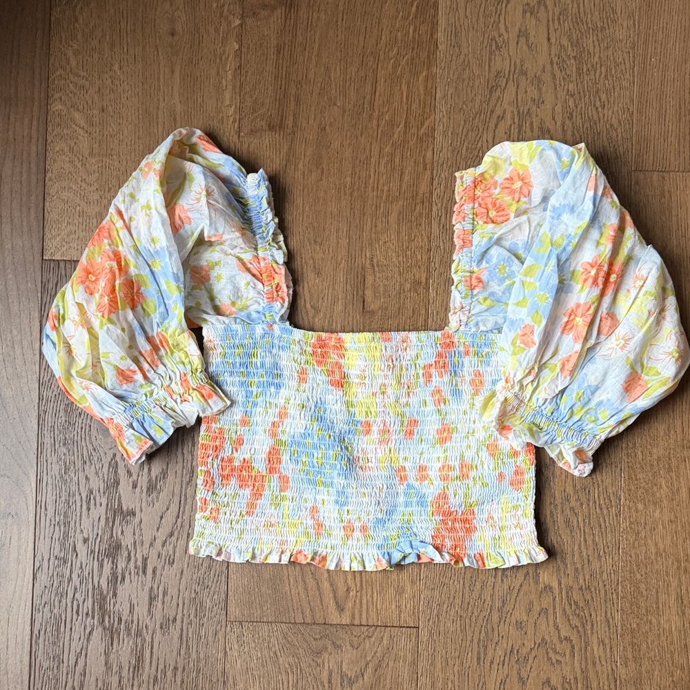 Billabong Multicolor Floral Smocked Blouse